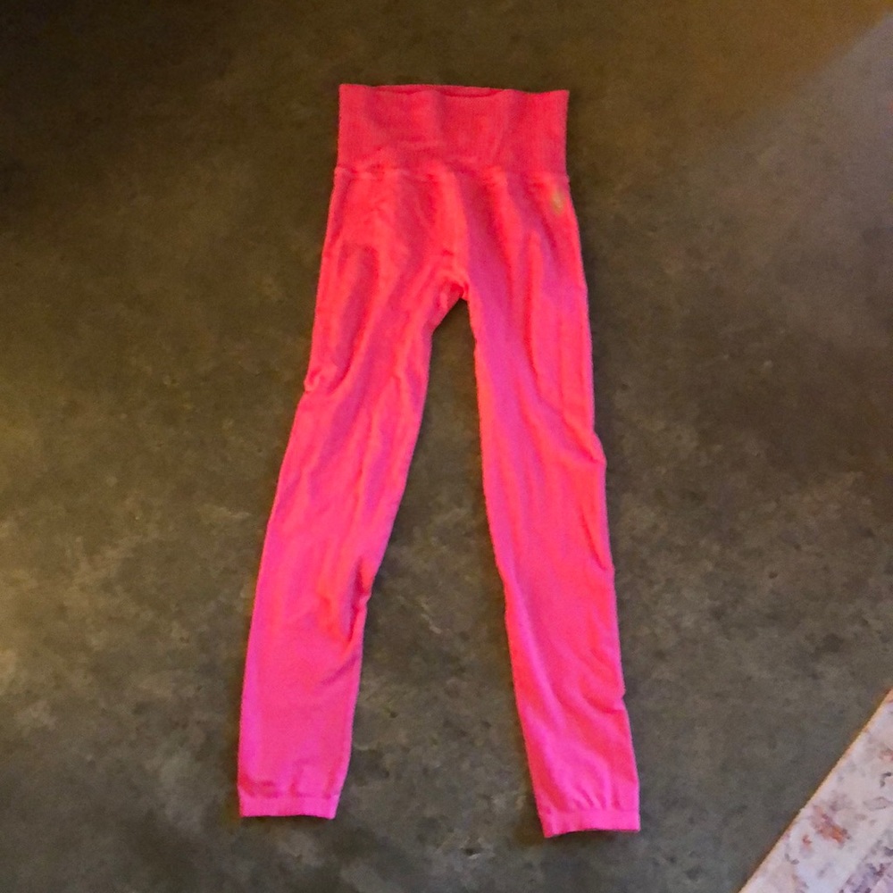 Neon pink free people leggings